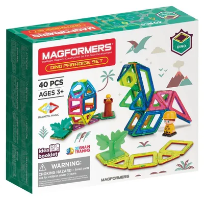 Immagine prodotto di MAGFORMERS - Dino Paradise - Giocattoli magnetici - 40 pezzi