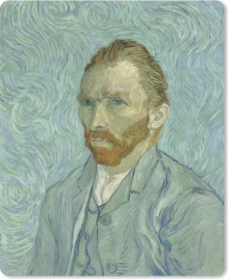 Produktbild von MuchoWow® Mauspad Mousepad Selbstporträt - Vincent van Gogh 19x23 cm - Mousepads - Maus Mat - Pad - Mausunterlage - Mauspads - Spielen