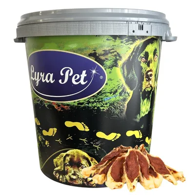 Produktbild von 5 kg Lyra Pet® Kaninchenohren gefüllt mit Huhn in 30 L Tonne