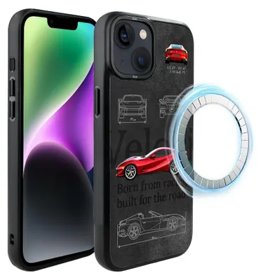 Zdjęcie produktu dla Etui do iPhone 14 Plus, kompatybilne z MagSafe, czarne matowe boki, model 812 Superfast