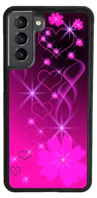 Produktbild von TPU Silikon Hülle für Samsung Galaxy A14 5G Handy Cover Case Schutzhülle Handyhülle Bumper MOTIV 291 Herzen Blume Pink