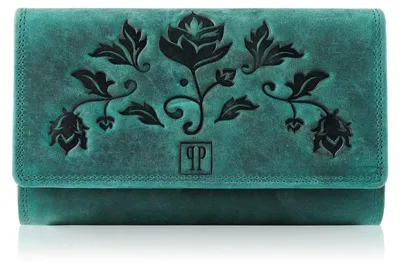 Produktbild von Paolo Peruzzi Damen Echtleder Geldbörse Portemonnaie Portmonee Brieftasche RFID Türkis