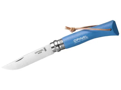 Immagine prodotto di Coltello Opinel n. 7, acciaio inossidabile Sandvik 12C27, manico in faggio blu