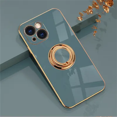 Produktbild von Hülle für Apple iPhone X/Xs - Ring Schutzhülle Handyhülle Plating Case - Grau