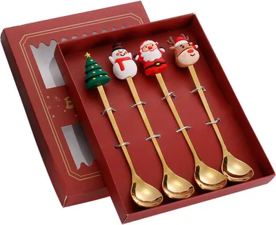 Produktbild von 4er-Pack Neujahrs-Weihnachtslöffel-Party-Tischdekorationen,