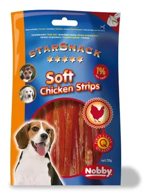 Obrázok produktu pre Nobby STARSNACK "MÄKKÉ KURČACIE STRIPS" 70 g