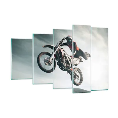 Produktbild von Bilder auf glas - Motor Sport Helm - 150x100cm - Glasbilder - Wandbilder - Kunstdruck - zum Aufhängen bereit - Wanddekoration aus Glas - Glas Bilder - Wandbild auf Glas - 5 Teile - GEG150x100-4069