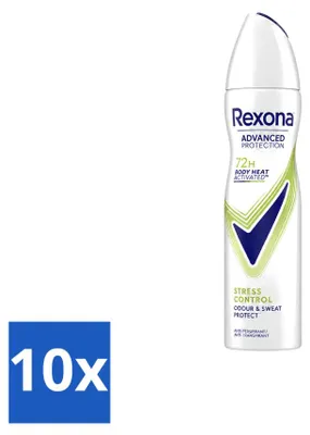 Produktbild von 10 x Rexona Advanced Protection Stress Control Anti-Transpirant Spray 150 ml - Vorteilspackung - 10 Stücke