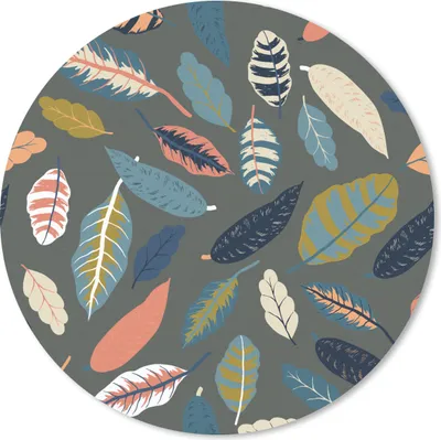 Produktbild von MuchoWow® Mauspad Mousepad Muster - Blätter - Pastell 50x50 cm - Mousepads - Maus Mat - Pad - Mausunterlage - Vinyl