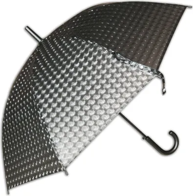 Produktbild von Automatic STOCKSCHIRM 3D Optik Ø105cm POE schwarz 81cm Regenschirm Schirm 3466D