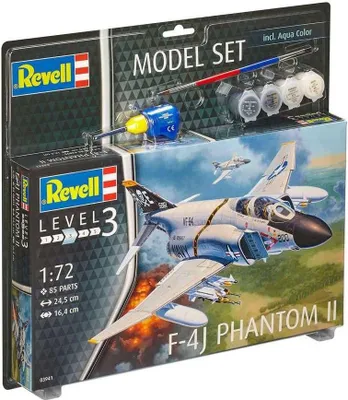 Productafbeelding van Revell Modelset F-4J Phantom II - Vliegtuigmodelbouwset; 63941