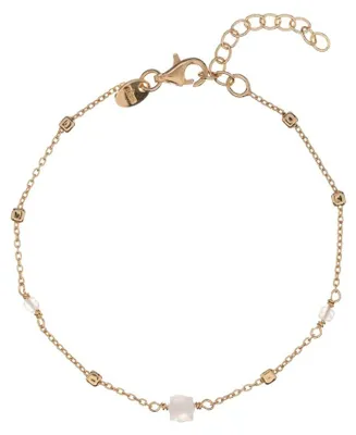 Produktbild von Vergoldetes Armband mit Mondsteinperlen AL4099.01.052