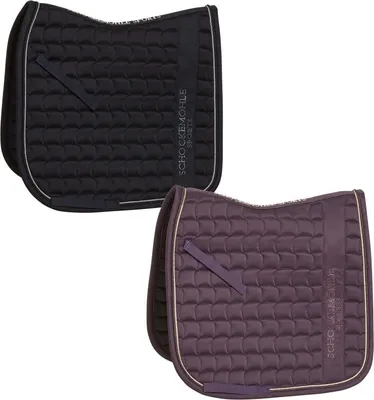 Produktbild von Schockemöhle SPORTS Schabracke " SCH_SARINA " mit Strass und Logo Form - Dressur Farbe - dark blue