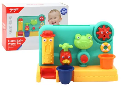 Immagine prodotto di Giocattoli da bagno in lino Domy'lna per bambini, mulinello per fontana, rubinetto a forma di rana