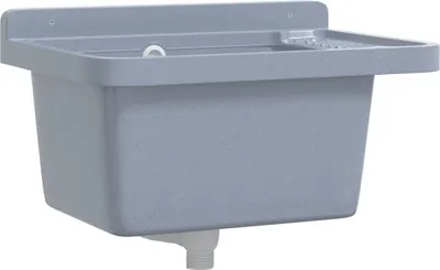 Obrázok produktu pre Umývadlo na montáž na stenu sivé 50x35x24 cm živica