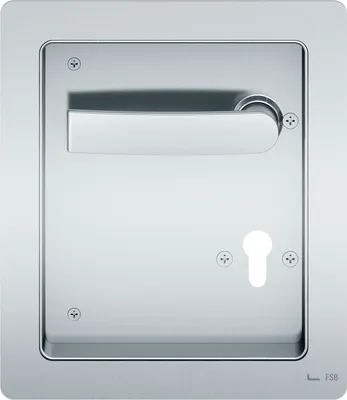 Produktbild von FSB Turnhallenmuschel 200 x 230 mm links, PZ 72, VK 9mm, Turnhallen Einlassgriff für feuerhemmende Türen, Edelstahl