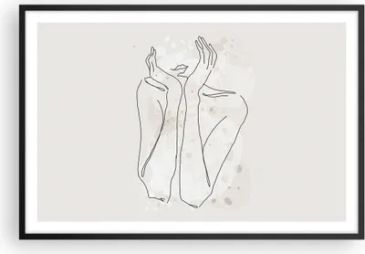 Produktbild von Gerahmtes Poster - Schwarzer Rahmen - Grafik Frau Licht - 91,5x61 cm - Wand Bild - Wanddeko - Wandbilder - Kunstposter - Wandposter - Bilderrahmen - Bilder - Kunstdruck - P2BAA91x61-4656