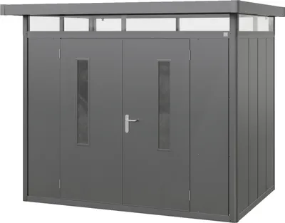Zdjęcie produktu dla GFP Primeyard domek narzędziowy metalowy 263x180x231 cm domek ogrodowy antracyt