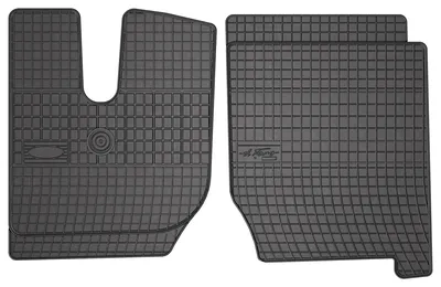 Produktbild von Gummi-Fußmatten Vorne für Iveco Stralis 2003-2019 – 2-tlg, Schwarz, passgenau – Wielganizator SolidPRO