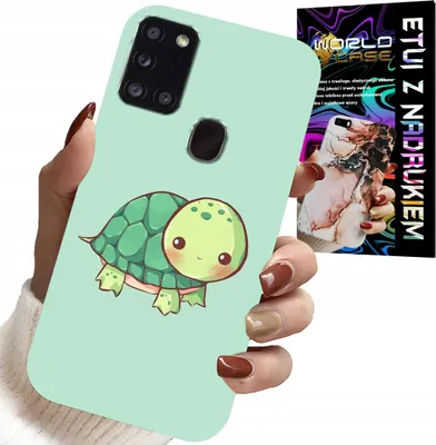 Zdjęcie produktu dla Etui Do Samsung Galaxy A21S - Słodkie Żółwki Wzory Dla Dzieci + Szkło