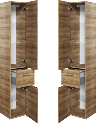 Produktbild von Badezimmer Hochschrank in Riviera Eiche Nb. VILLATORO-66, B/H/T ca. 30/168/33 cm