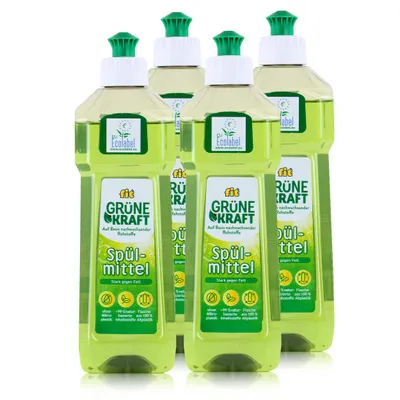 Produktbild von fit Spülmittel grüne Kraft 500ml - Stark gegen Fett (4er Pack)