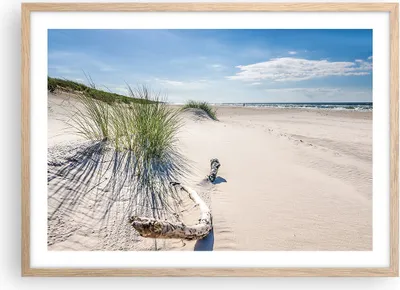 Produktbild von Gerahmtes Poster - Rahmen in heller Eiche - Mrzezyno Strand Meer - 70x50 cm - Wand Bild - Wanddeko - Wandbilder - Wandposter - Bilderrahmen - Bilder - Kunstdruck - Wandbild - P2NAA70x50-4281