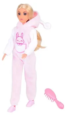 Produktbild von Anlily-Puppe im Hasenkostüm, Pyjama, Trainingsanzug + Bürste ZA5418