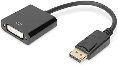 Produktbild von DisplayPort Grafik Adapter, DP zu DVI-I (24+5), Full HD 60Hz, 1920x1080 Pixel, Schwarz