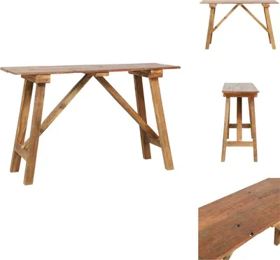 Zdjęcie produktu dla vidaXL Stolik konsola 130x40x80 cm lite stare drewno - Stoliki boczne
