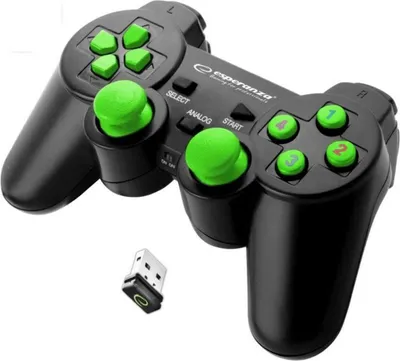 Immagine prodotto di Gamepad Wireless Esperanza 2.4Ghz Ps3/Pc Usb Gladiator Nero/Verde