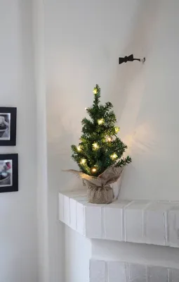Produktbild von Best Season LED-Tannenbaum im Jutesack, ca.45 x 28 cm 10 warm white LED, batteriebetrieben, Timer, 600-51