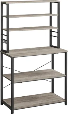Produktbild von VASAGLE Küchenregal, Standregal, 40 x 80 x 167 cm, greige-schwarz