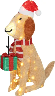 Produktbild von Outsunny Weihnachtsdekoration Beleuchteter Weihnachtswelpe mit 74 warmweiße LEDs