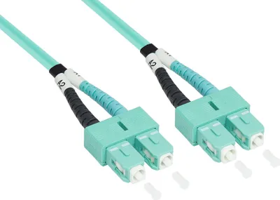 Produktbild von Patchkabel LWL Duplex OM3 (Multimode, 50/125) SC/SC, 7,5m, Good Connections®