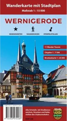 Obrázek produktu pro Wernigerode Wanderkarte mit Stadtplan und Touren