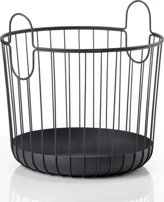 Produktbild von Zone Denmark INU Metallkorb L Aufbewahrungskorb Drahtkorb Wäschekorb Korb schwarz 41cm 10550