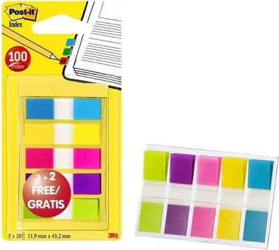 Produktbild von Post-it Haftmarker Index Mini 11,9 x 43,2 mm Vorteilspack