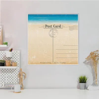 Produktbild von Design Stahlmagnettafel Quadratisch 50x50cm Postkarte
