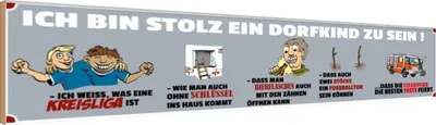 Produktbild von vianmo Holzschild 10x46 cm ich bin stolz Dorfkind zu sein Dekoration
