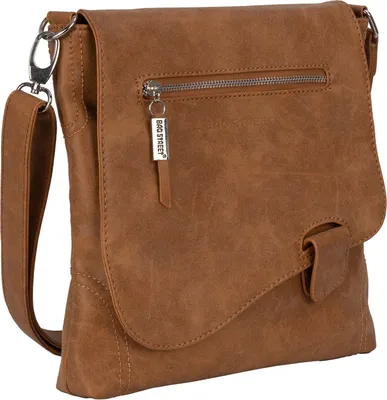 Produktbild von Bag Street Damentasche Umhängetasche Handtasche Schultertasche T0104 COGNAC