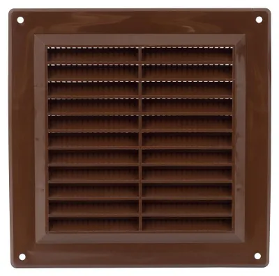 Produktbild von Europlast VR1515B rechteckiges Lüftungsgitter 150 x 150 mm, Insektenschutz, braun