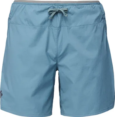 Helle blaue Shorts von Black Diamond; geeignet für Herren; mit elastischem Bund und Kordelzug.