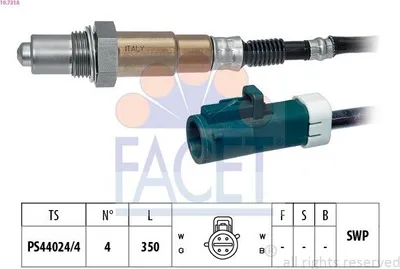 Produktbild von FACET Lambdasonde für FORD MONDEO III Kombi (BWY) Beheizt Planarsonde 350mm 10.7318