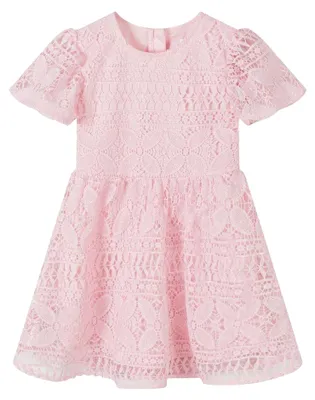 Image de Minoti - Robe pour fille, style circulaire, évasée MN154 (134) (rose)