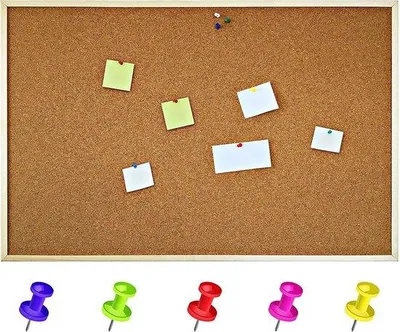 Produktbild von Famanu Korkboard 120 x 90 cm mit Fichtenrahmen - Hergestellt in der EU