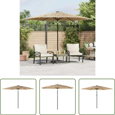 Produktbild von The Living Store Sonnenschirm mit Stahlmast Braun 288x288x225 cm
