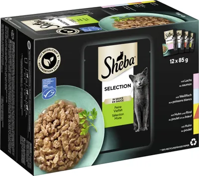 Produktbild von Sheba Portionsbeutel Feine Vielfalt in Sauce 12x85g im Multipack