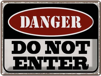 Produktbild von vianmo Blechschild 30x40 cm Warning do not enter Betreten Verbot