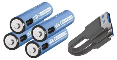 Image de Piles Aaa Usb-c Rechargeables Recharge Usb-c Directe Et Facile - Générique